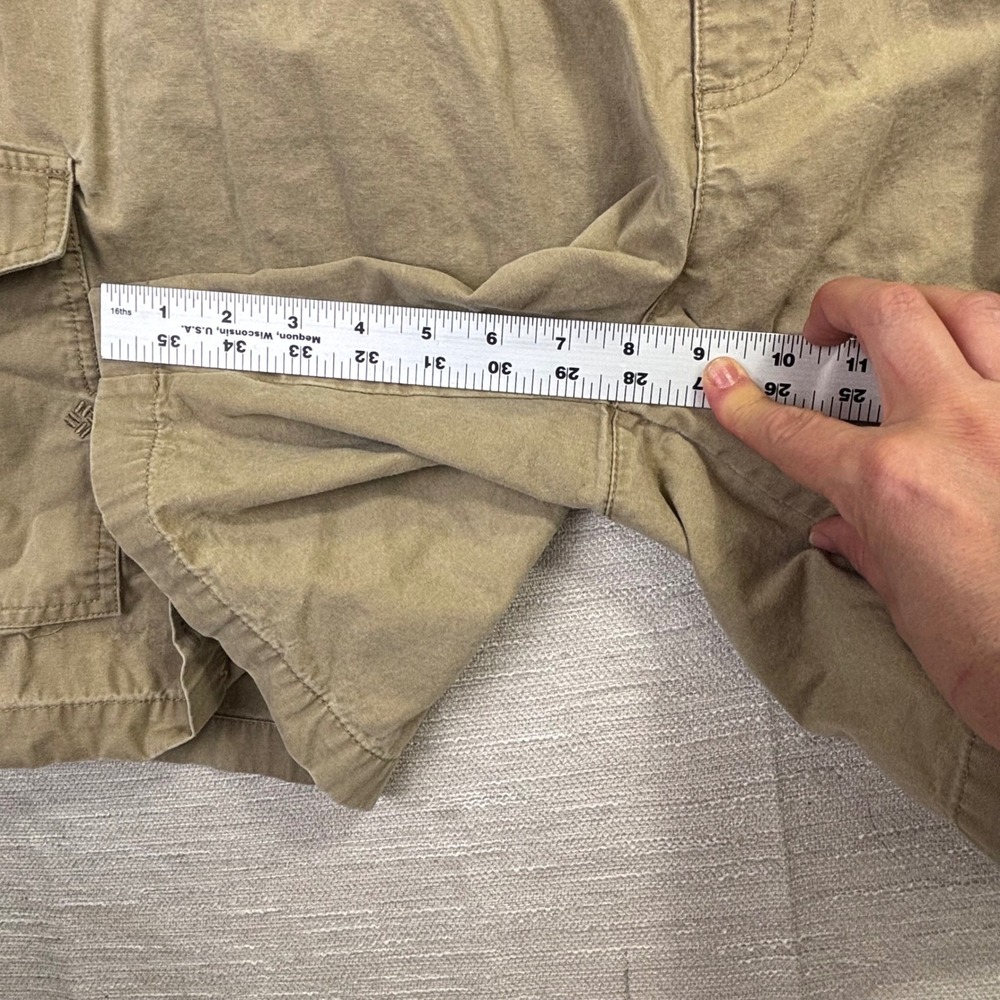 Columbia Mens Khaki Cotton Cargo Shorts 3XB Tan Hiking Utility‎ Outdoor - Picture 8 of 11